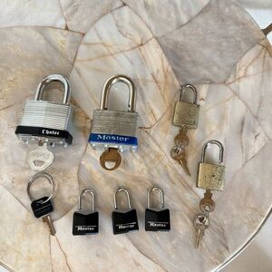 Set of 7: Padlocks with Keys